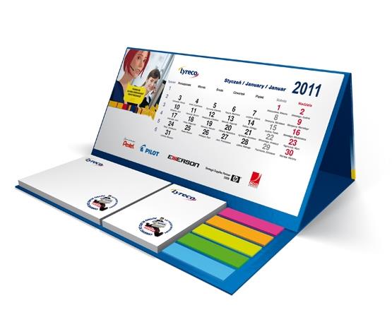 9407439  PM201 Bordkalender Hardback Standard med Sticky Notes og indeksmark&#248;rer 250